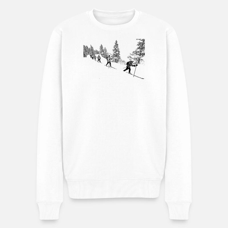SKI - Männer Premium Bio Pullover - Weiß