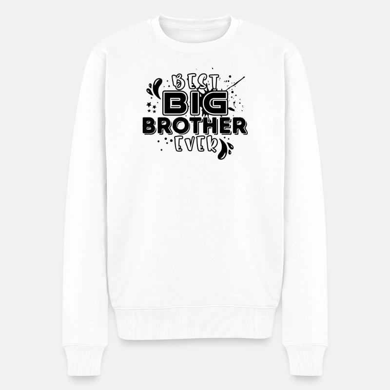 Fier grand frère frère Déclaration d’amour - Pull Premium bio Homme - blanc