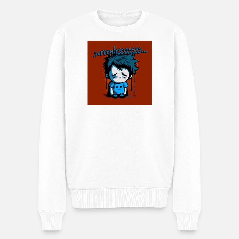 Geek - Screenlessssss 01 - Pull Premium bio Homme - blanc