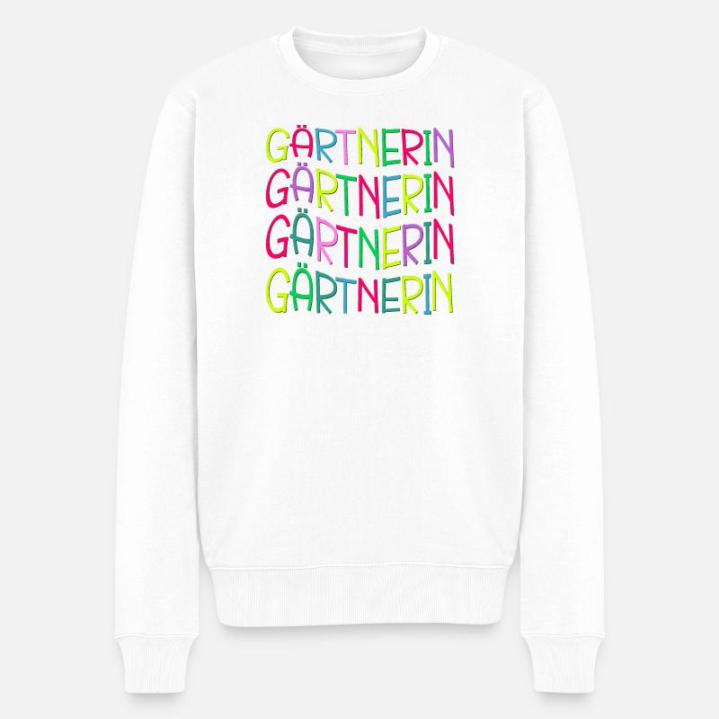 Geschenke für Gärtnerin - Hobby Garten - Männer Premium Bio Pullover - Weiß