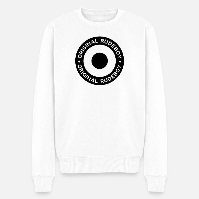 Original Rudeboy - Noir & Blanc Mod Ska - Pull Premium bio Homme - blanc