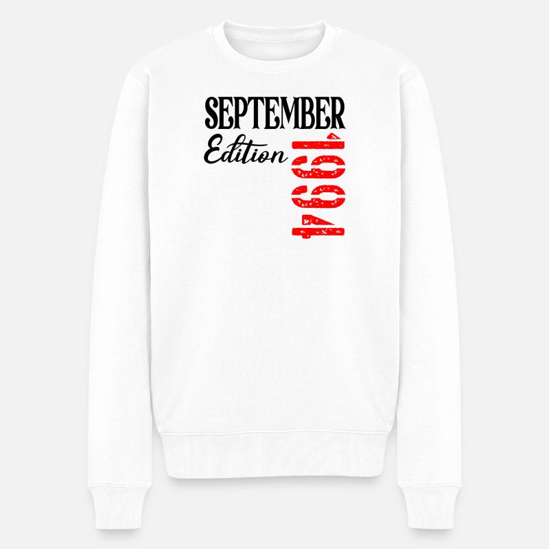 32e anniversaire Septembre 1994 - 32 ans - Pull Premium bio Homme - blanc