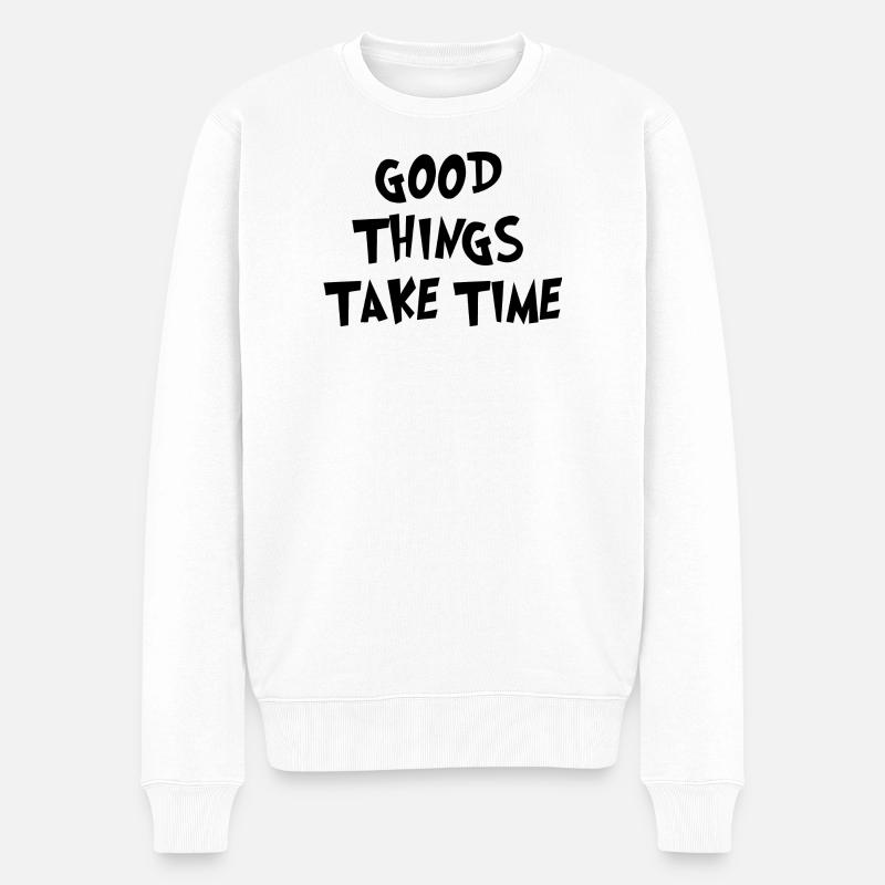 GOOD THINKS - Pull Premium bio Homme - blanc
