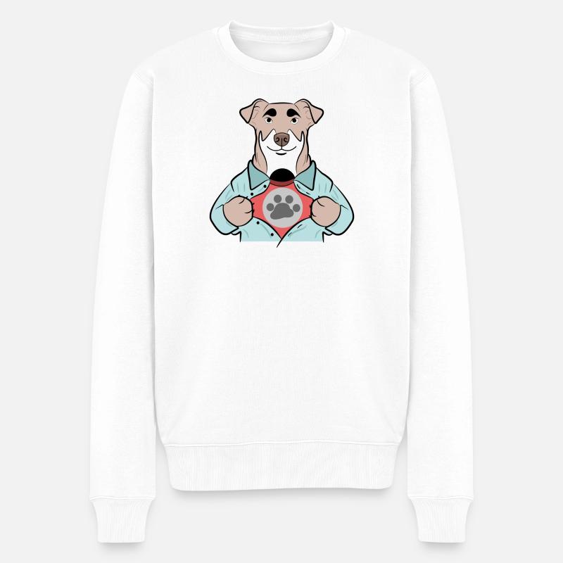 Lieblingstier Hund Kuscheltier Haustiere Heimtier - Männer Premium Bio Pullover - Weiß