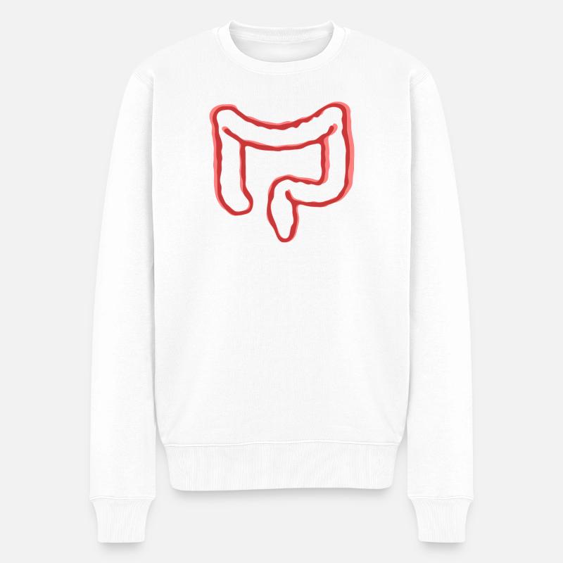 DARM ORGAN - Männer Premium Bio Pullover - Weiß
