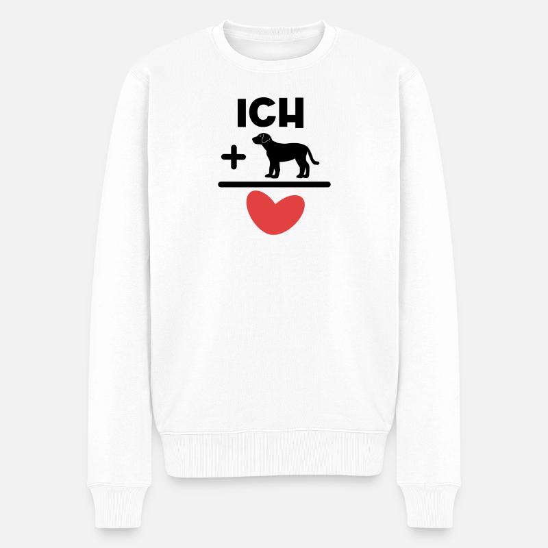 Herz Kuscheltier Hund Haustiere Statement - Männer Premium Bio Pullover - Weiß