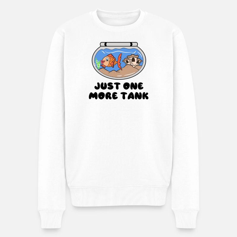 Aquarium Goldfisch Statement Haustiere Heimtier - Männer Premium Bio Pullover - Weiß