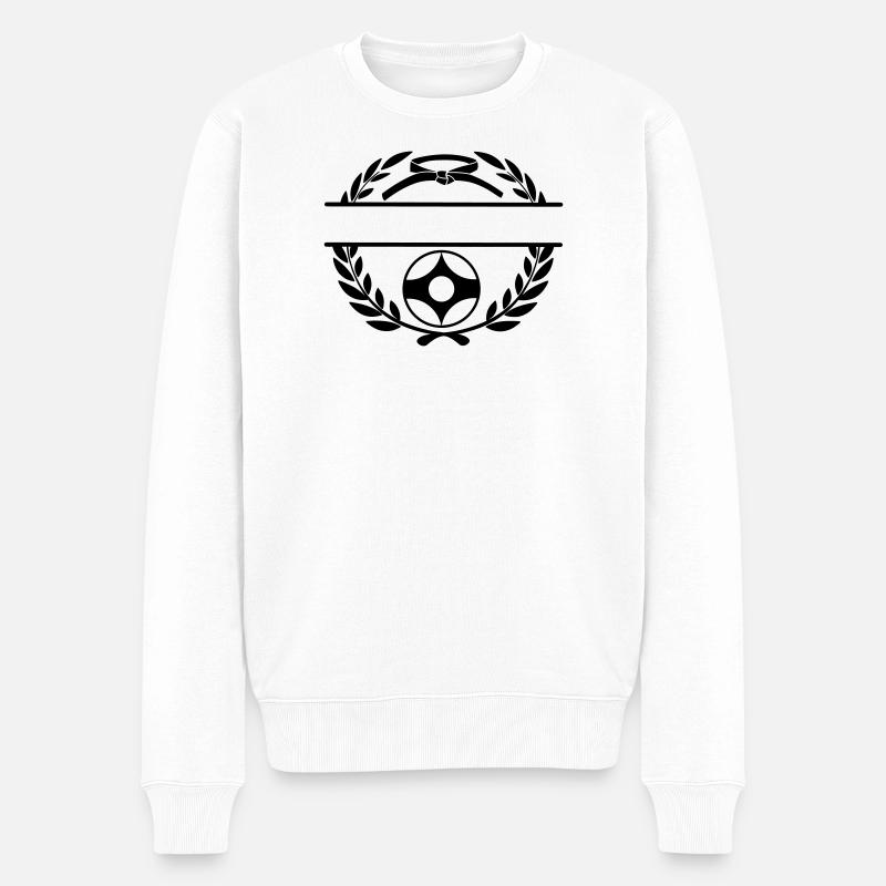 Couronne de laurier avec kanku Kyokushin - Pull Premium bio Homme - blanc