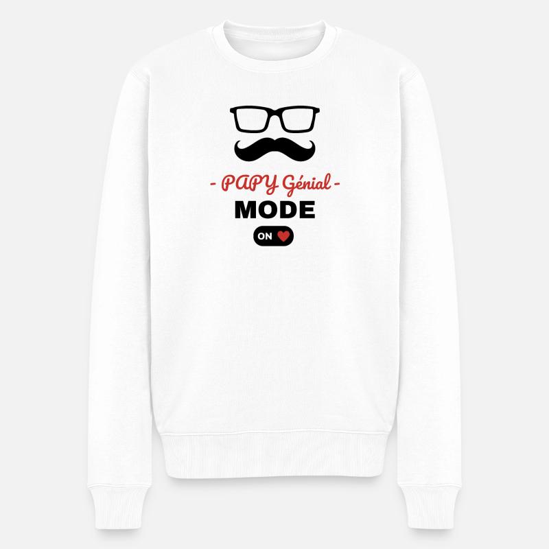 Cadeau Papy génial en mode on - Pull Premium bio Homme - blanc