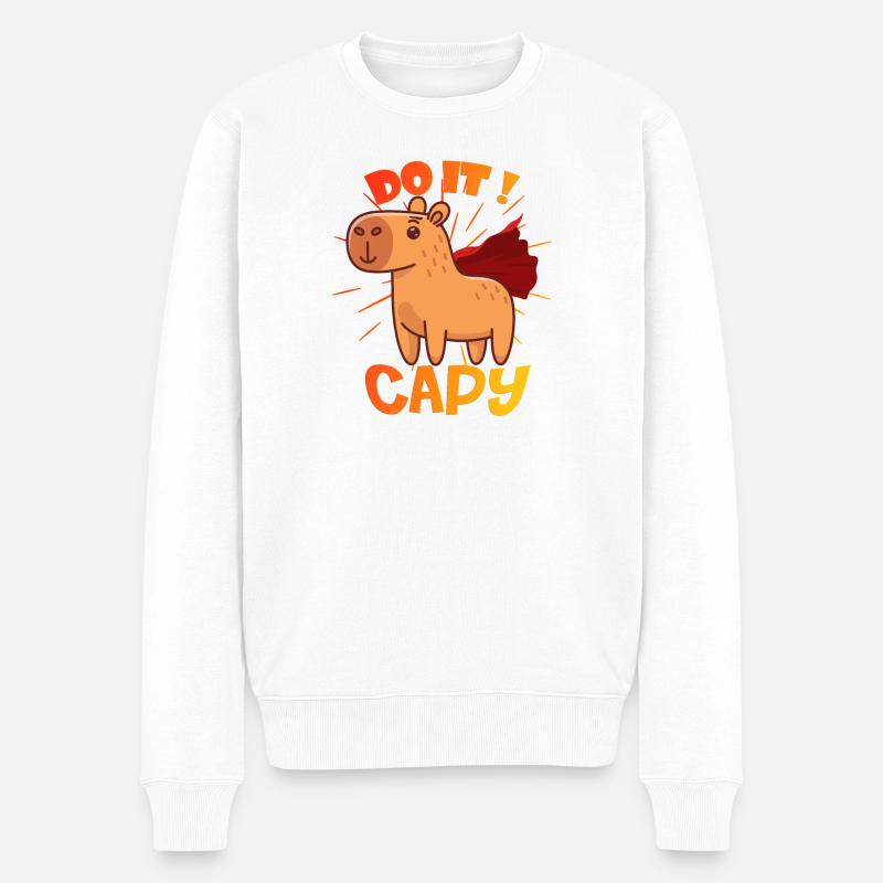 Capybara Wasserschwein - Pull Premium bio Homme - blanc