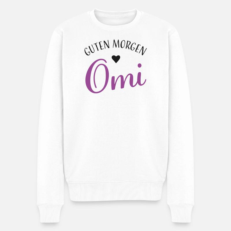 Guten Morgen Omi - Männer Premium Bio Pullover - Weiß