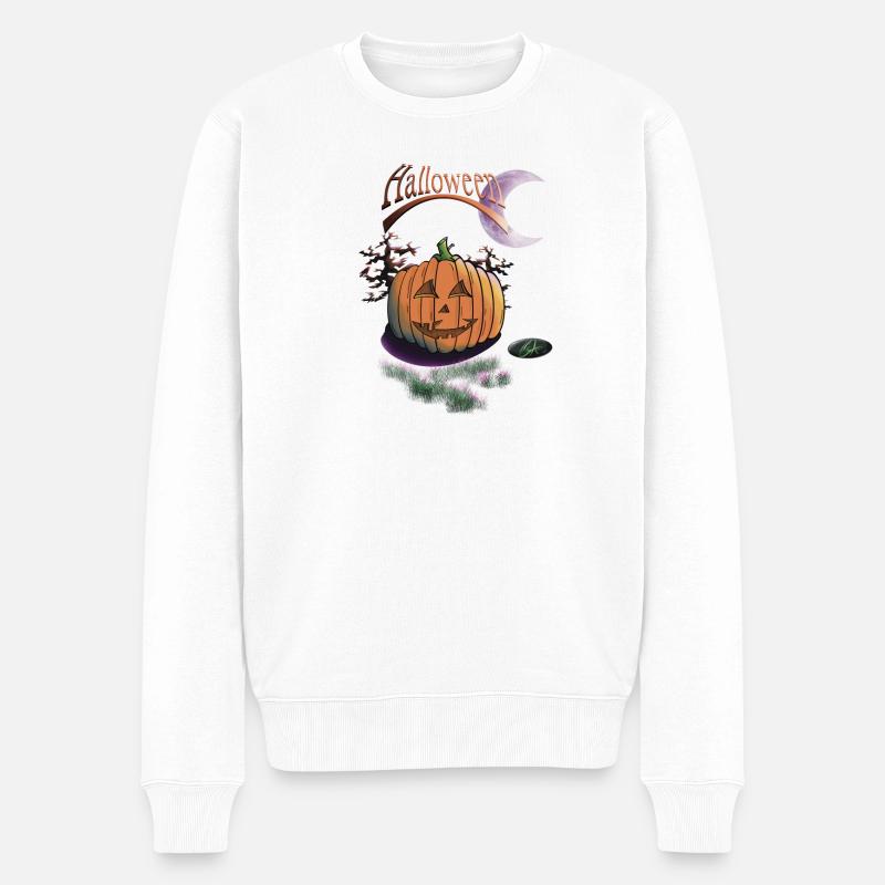 McA Halloween - Männer Premium Bio Pullover - Weiß