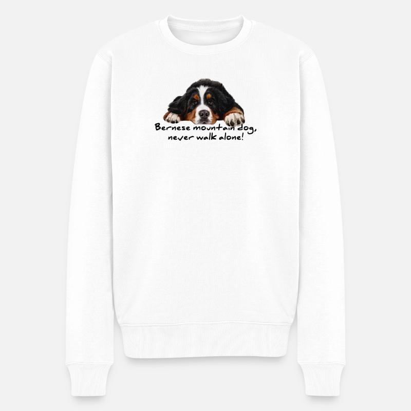 Berner Sennenhund - Männer Premium Bio Pullover - Weiß