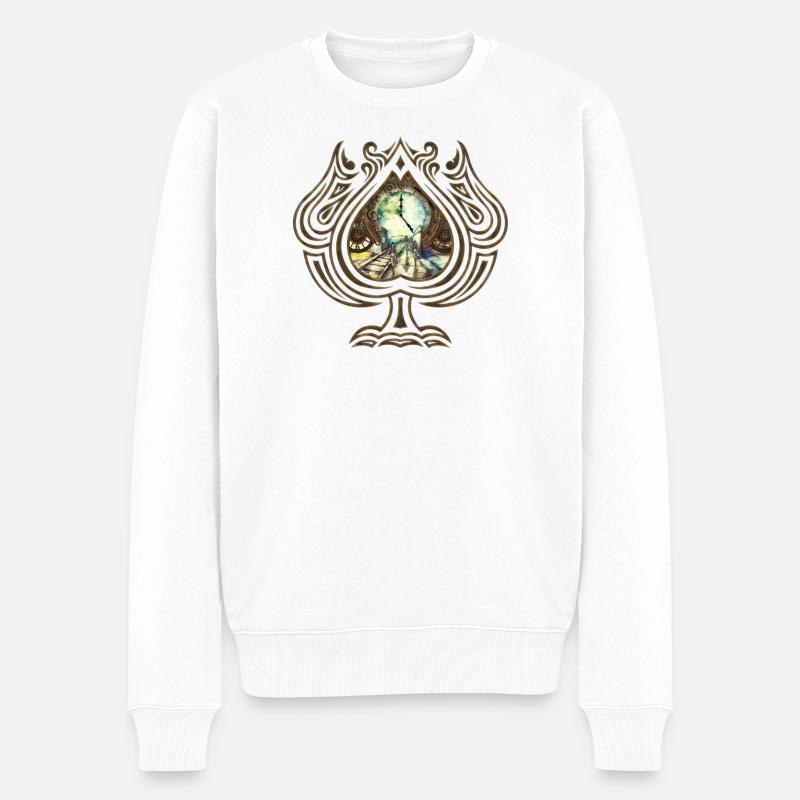 rouage - Pull Premium bio Homme - blanc