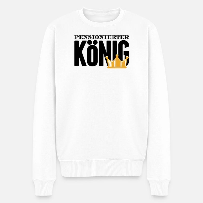 Ruhestand Statement Pensionär Auszeit Abschied - Männer Premium Bio Pullover - Weiß