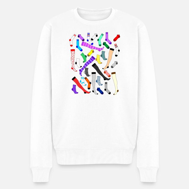 Socken - Männer Premium Bio Pullover - Weiß