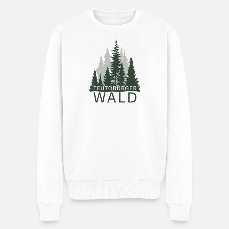 Teutoburger Wald - Männer Premium Bio Pullover - Weiß