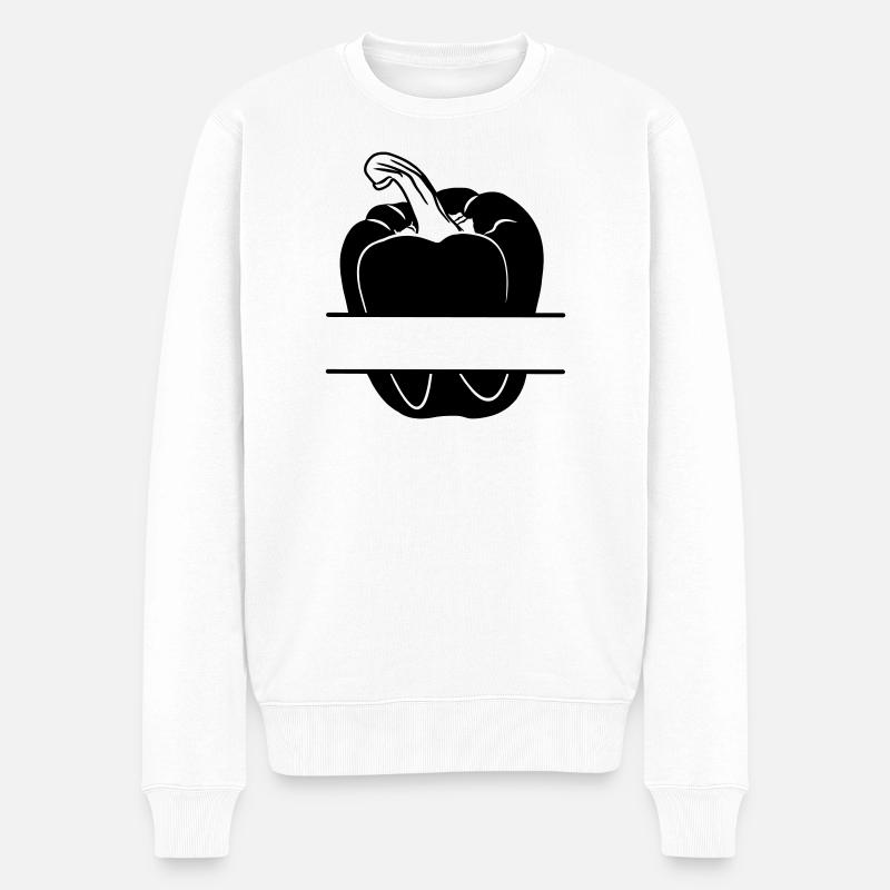 Image d’ombre transparente de Paprika - Pull Premium bio Homme - blanc