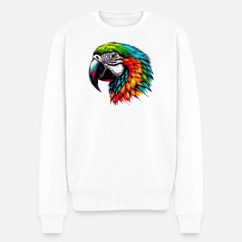 Ara perroquet - Pull Premium bio Homme - blanc