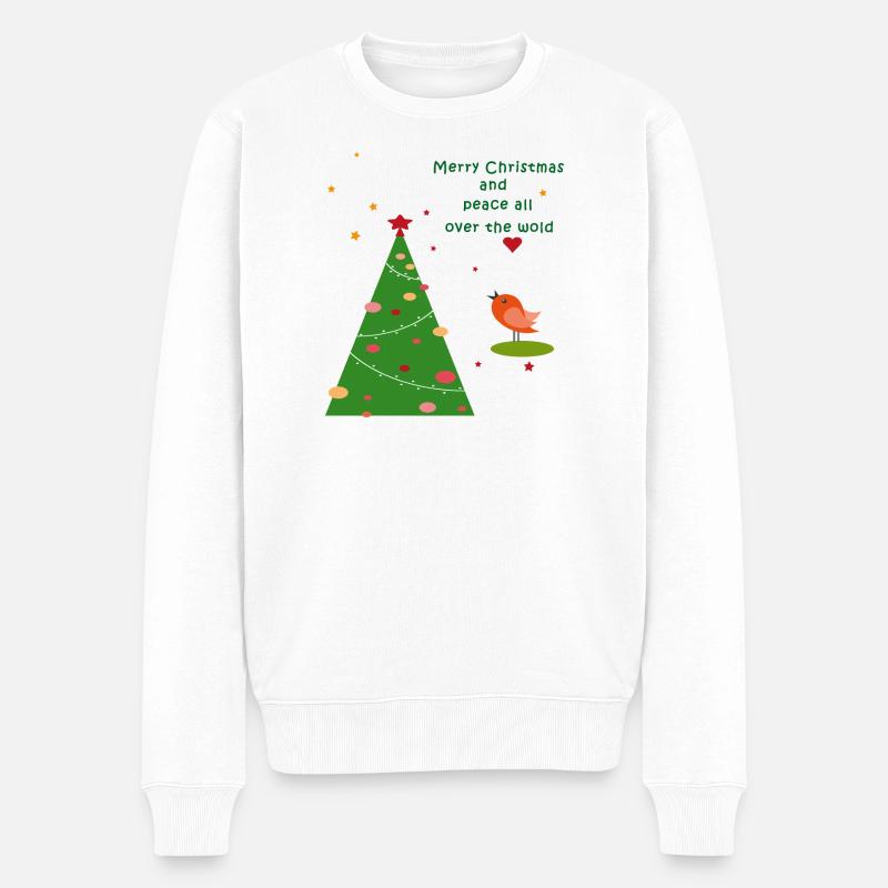 Joyeux Noël Paix - Pull Premium bio Homme - blanc