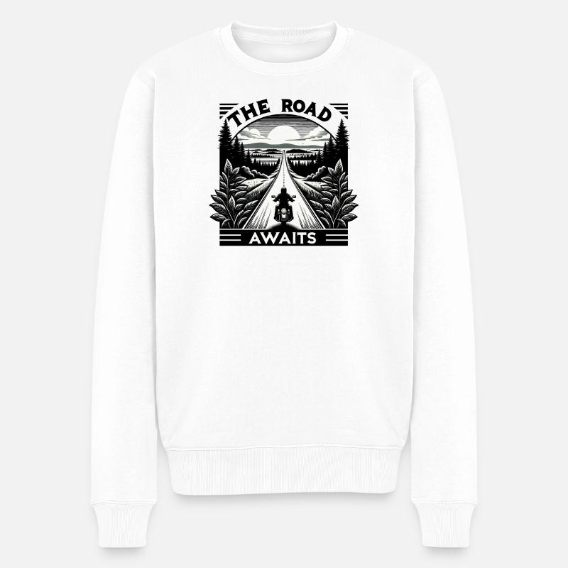 La route vous attend - Pull Premium bio Homme - blanc