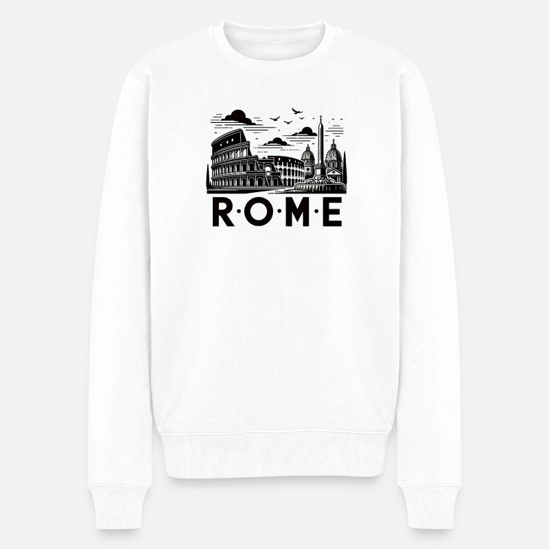Rome - Pull Premium bio Homme - blanc