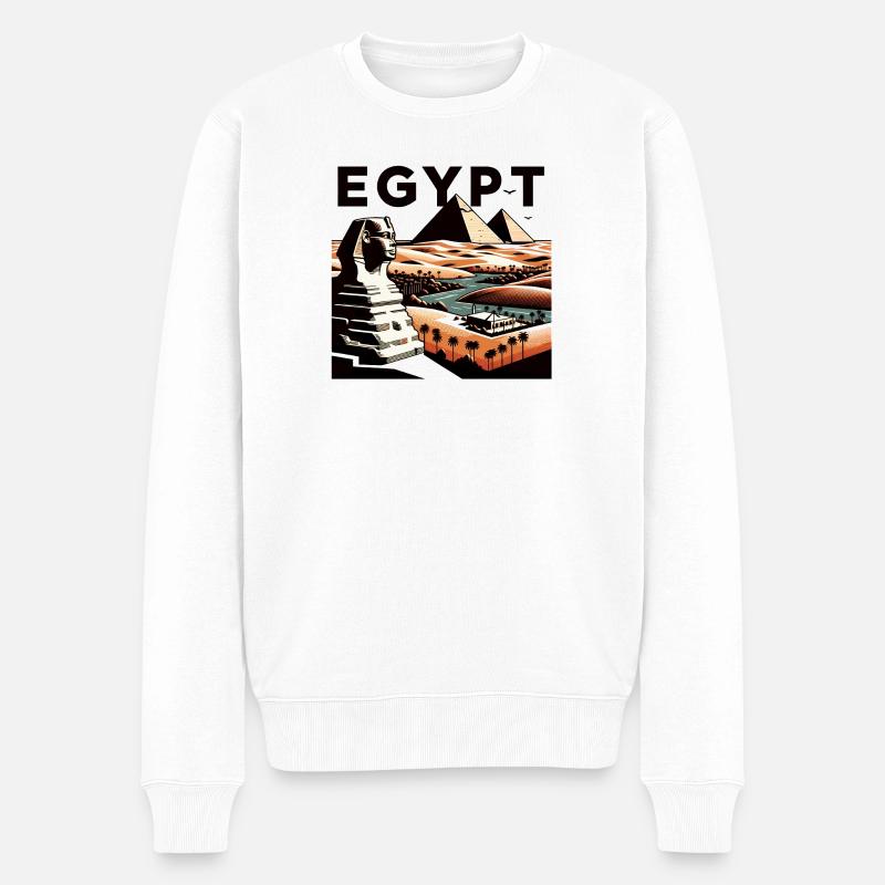 Égypte - Pull Premium bio Homme - blanc
