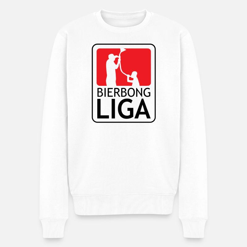 Bierbong Liga - Männer Premium Bio Pullover - Weiß