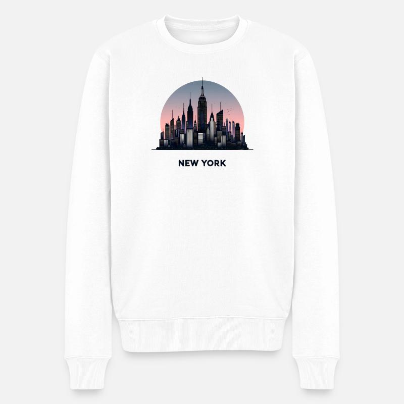 New York - Pull Premium bio Homme - blanc