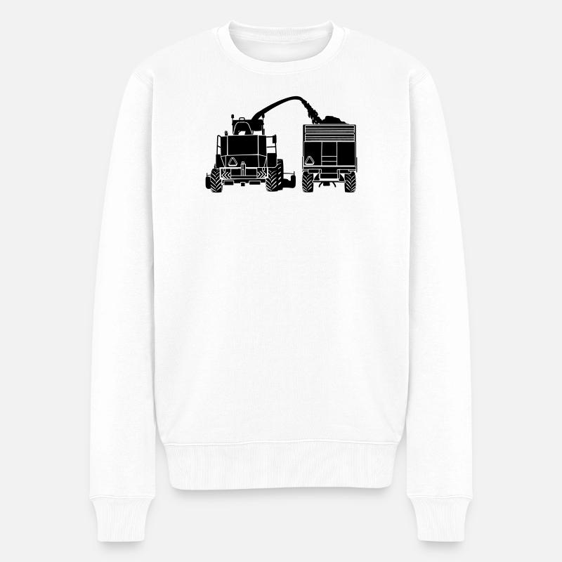 Hachoir à maïs - Pull Premium bio Homme - blanc