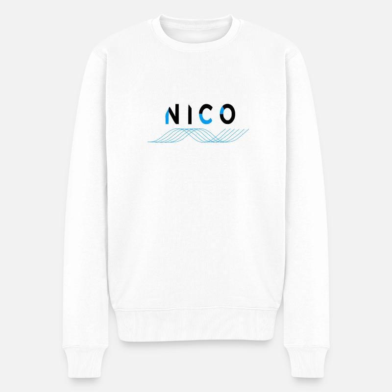 Nico - Pull Premium bio Homme - blanc