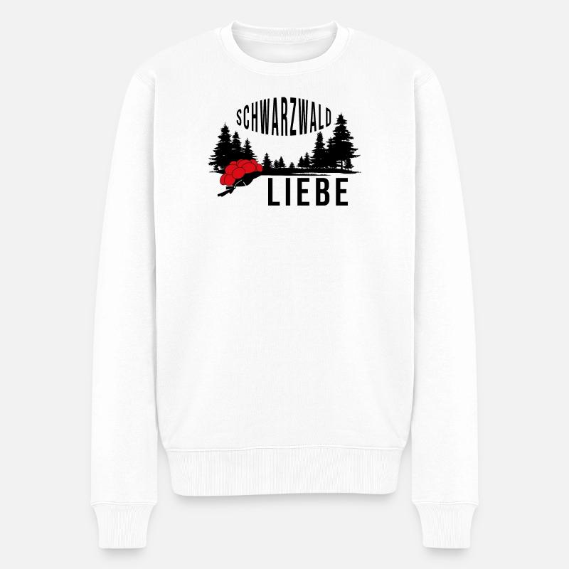 Schwarzwald Liebe - Männer Premium Bio Pullover - Weiß