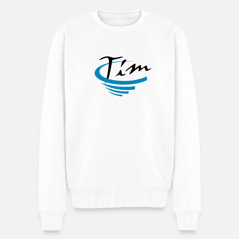 Tim - Männer Premium Bio Pullover - Weiß