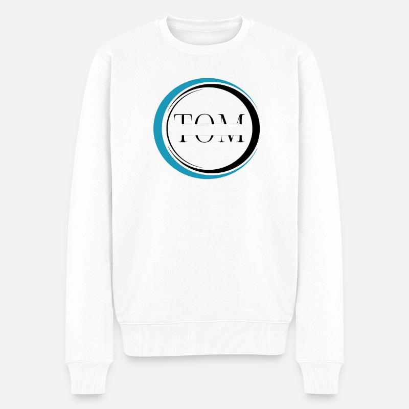 Tom - Männer Premium Bio Pullover - Weiß