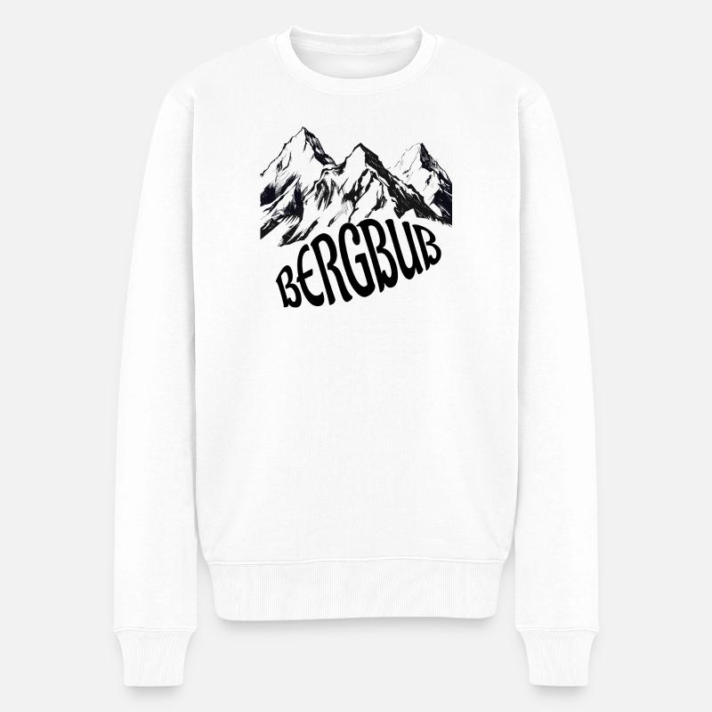 Bergbub - Männer Premium Bio Pullover - Weiß