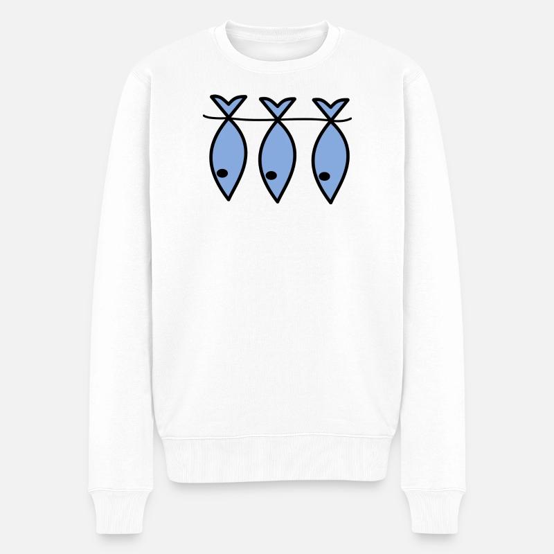 RETRAITE. BONNE RETRAITE. JOYEUSE RETRAITE. - Pull Premium bio Homme - blanc