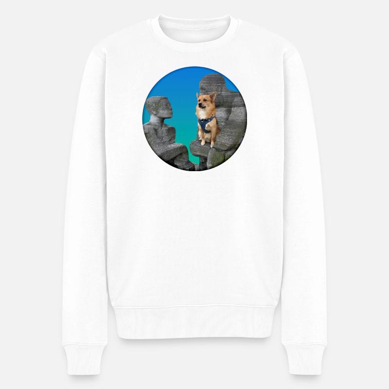 Mon chien est mon héros - Pull Premium bio Homme - blanc