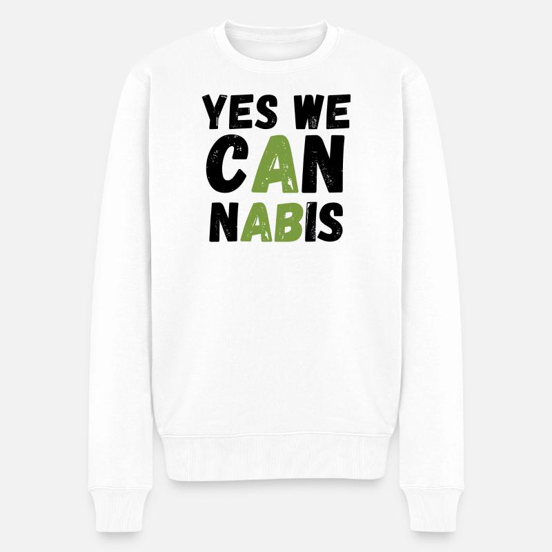 Yes We Cannabis! - Männer Premium Bio Pullover - Weiß