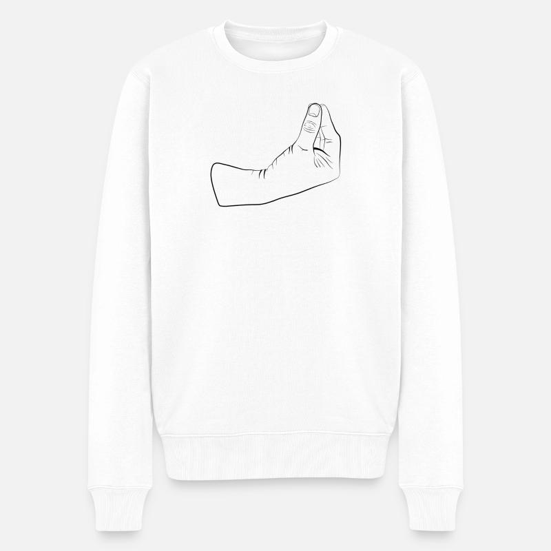 Qu’est-ce que tu veux geste - Pull Premium bio Homme - blanc