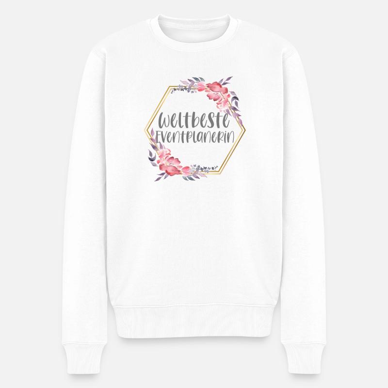 Eventplanerin Events Mädchen Beruf Geschenk - Männer Premium Bio Pullover - Weiß