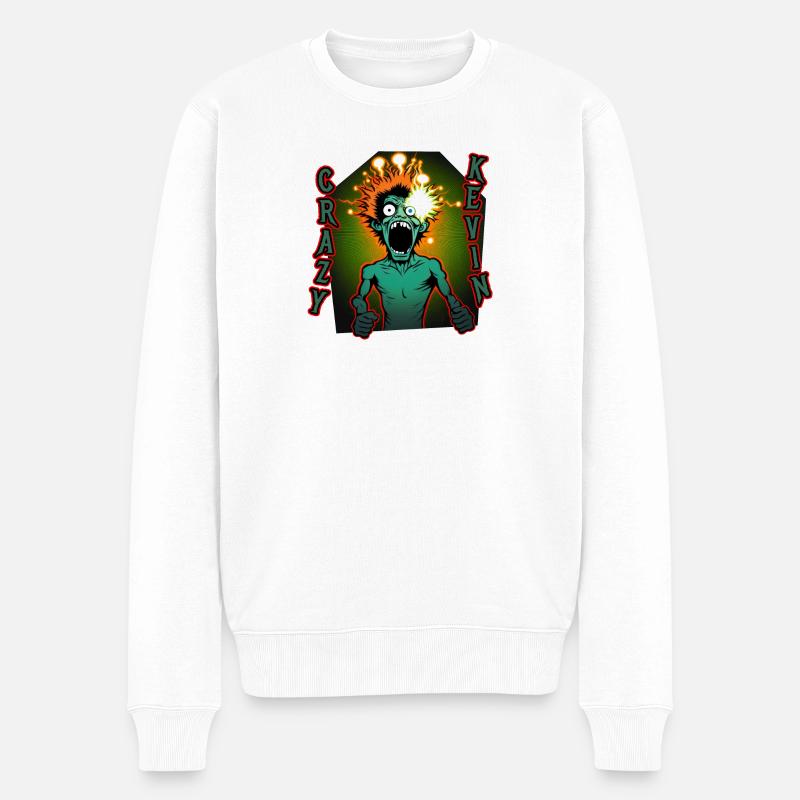 Der verrückte Kevin - Männer Premium Bio Pullover - Weiß