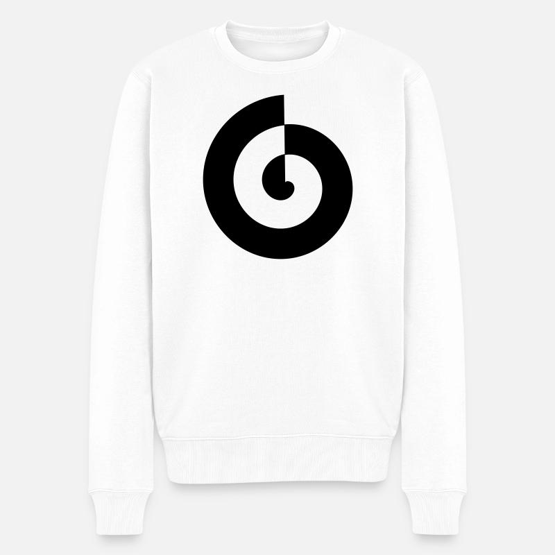 Spirale - Männer Premium Bio Pullover - Weiß