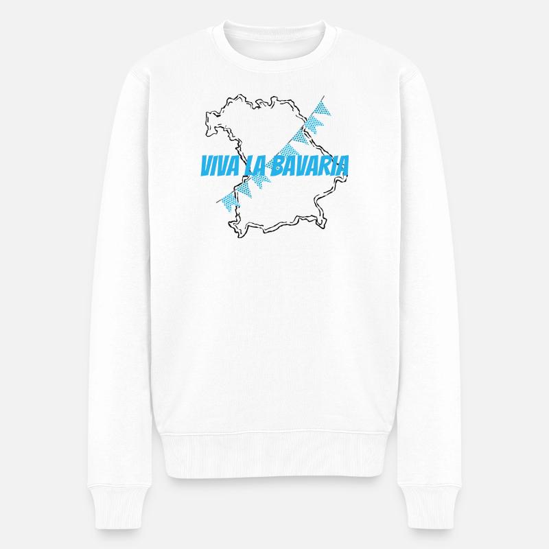 Viva La Bavaria :-) - Männer Premium Bio Pullover - Weiß