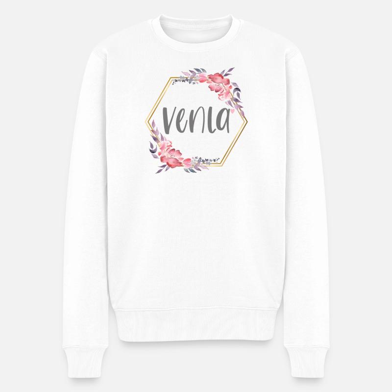 Venla fille nom cadeau de bébé - Pull Premium bio Homme - blanc