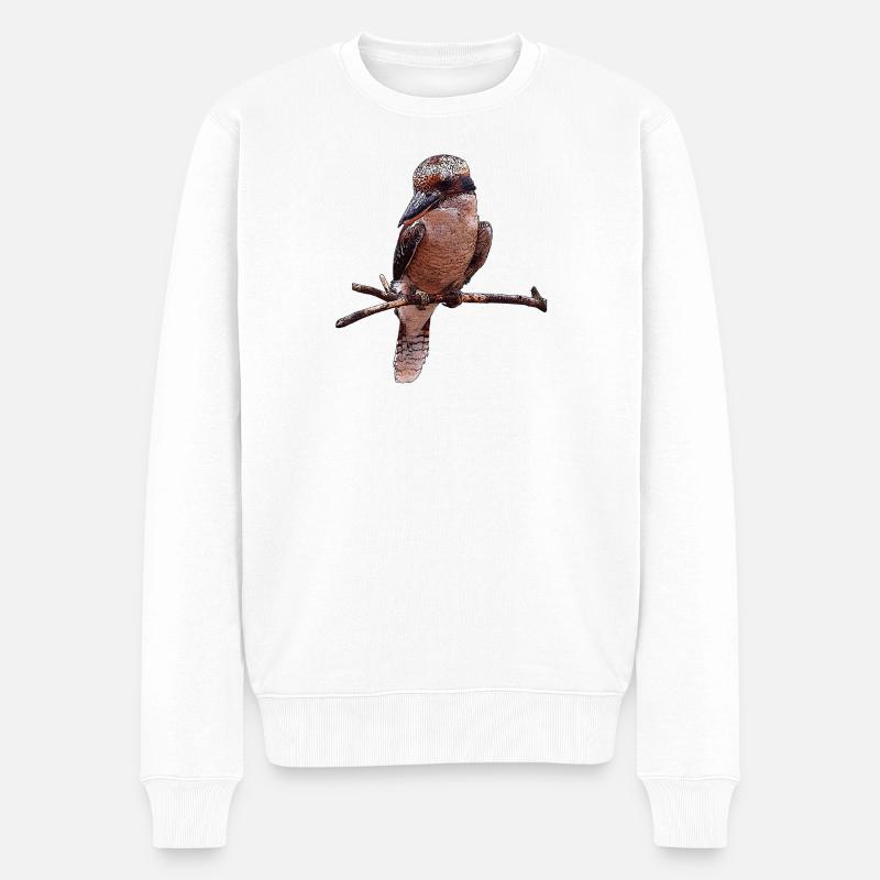 Jägerliest, australien, vögel - Männer Premium Bio Pullover - Weiß