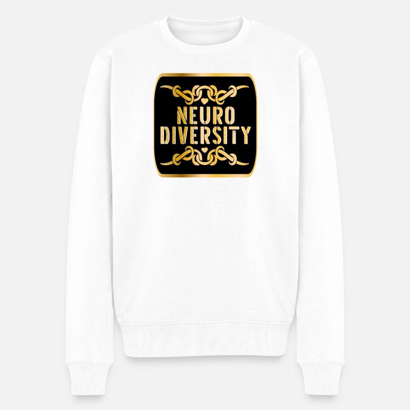NEURODIVERSITÉ - Pull Premium bio Homme - blanc