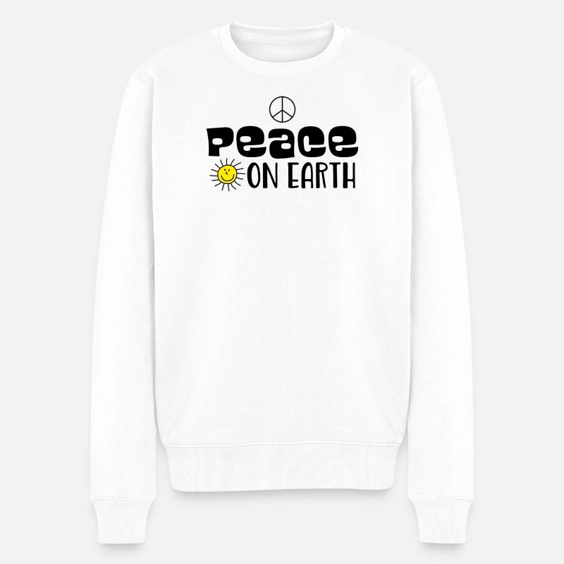 Paix sur terre - Pull Premium bio Homme - blanc