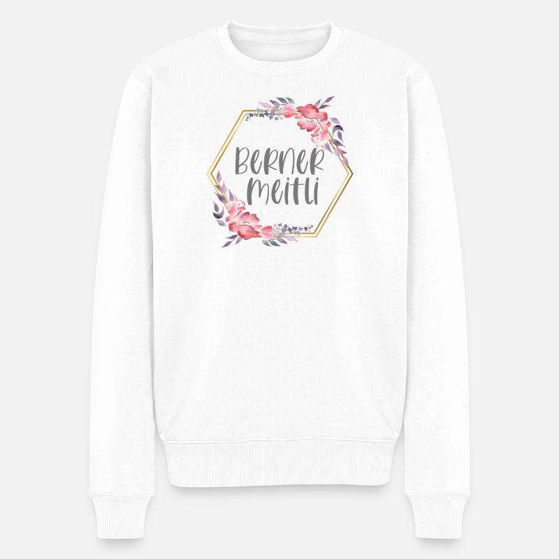 Schweiz Bern Mädchen Heimat Geschenk - Männer Premium Bio Pullover - Weiß