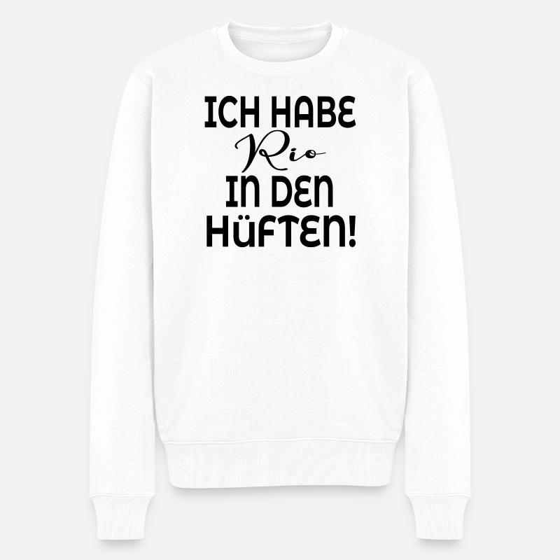 TANZEN HÜFTE BEWEGUNG - Männer Premium Bio Pullover - Weiß