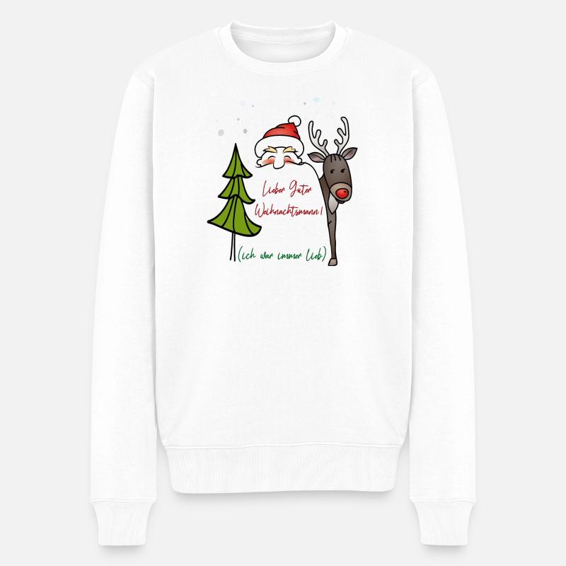 Cher Bon Père Noël, Cadeaux - Pull Premium bio Homme - blanc